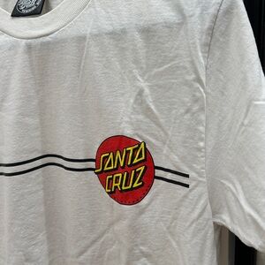 Santa Cruz Skateboards White Tee with Bold Logo